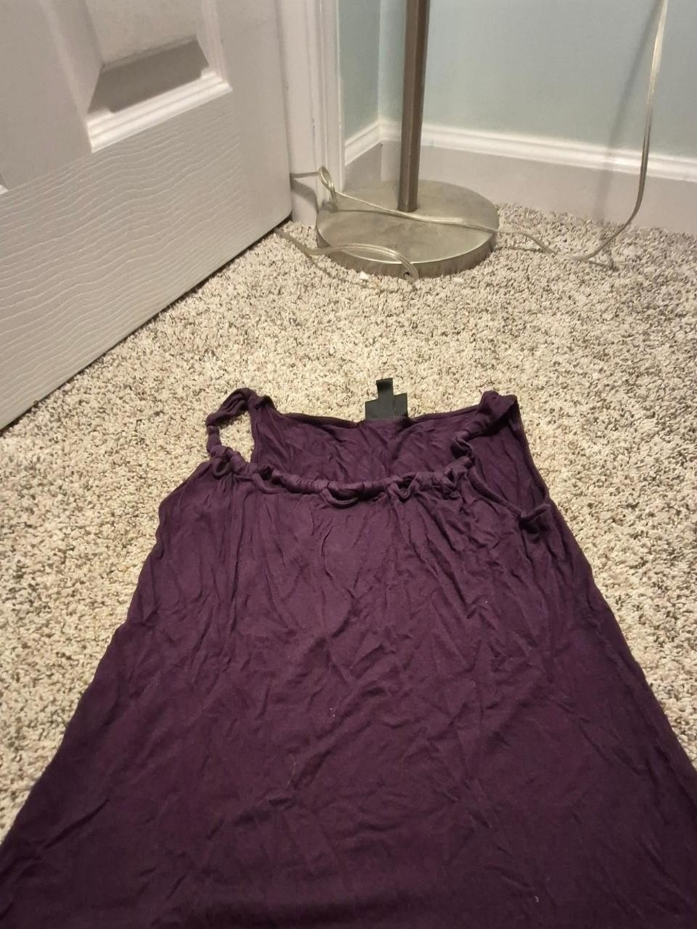 Hollister Deep Purple Ruched Strap Tank Top